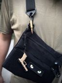 Сумка через плече PunchVelcro чорна