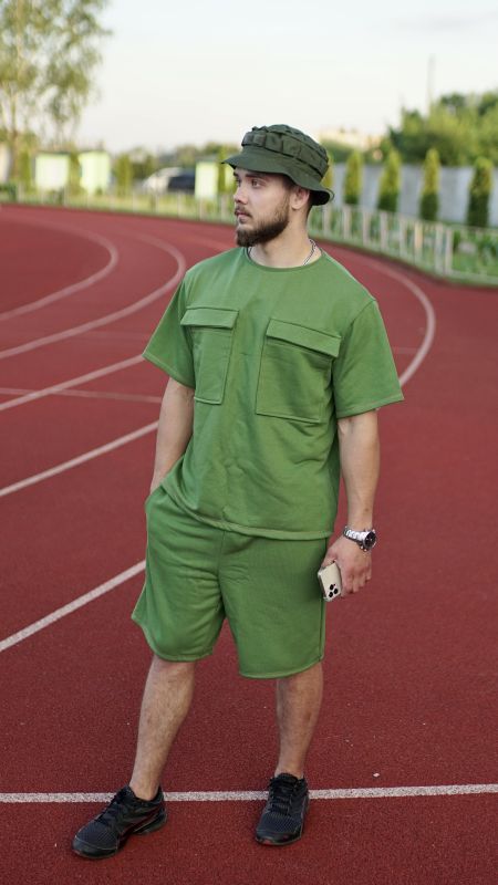Костюм OverSize літній, Зелений